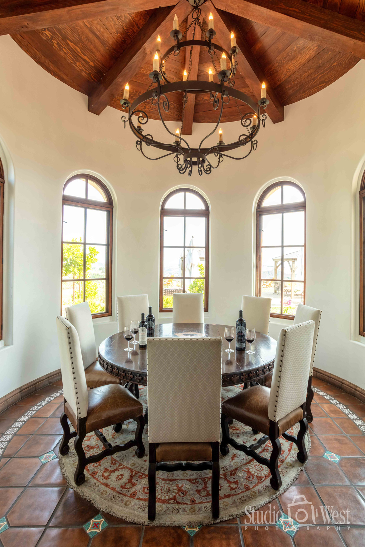 DAOU Winery - Daou Family Estate - Wine Tasting Private Room - Architectural Photography Interior - Studio 101 West Photography