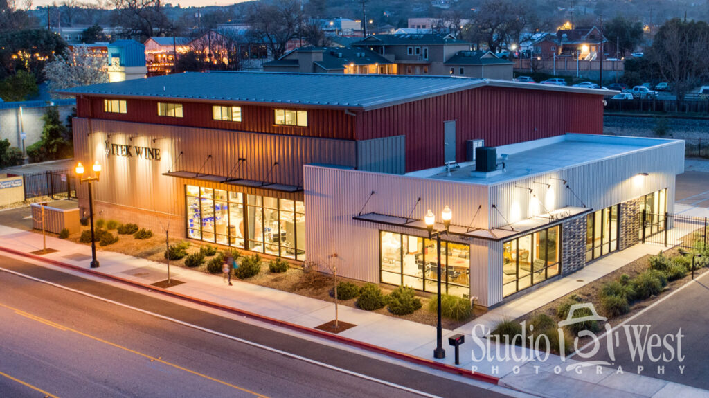 Itek Wine making Supplies - Brewing supplies - Architectural Drone Aerial photography - Photography at dusk - Building Photography Paso Robles - Paso Robles Architectural Photography - Studio 101 West Photography