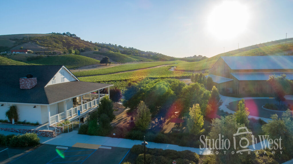 Winery Photographer - Aerial Drone Photography - Parrish Family Vineyard Paso Robles - Paso Robles Architecture Photography - Studio 101 West Photography