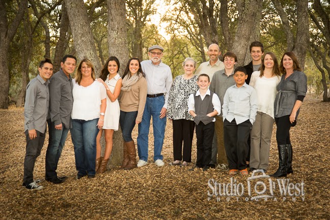 Thanksgiving family reunion portrait - family portrait - Central Coast Portrait Photography - Studio 101 West