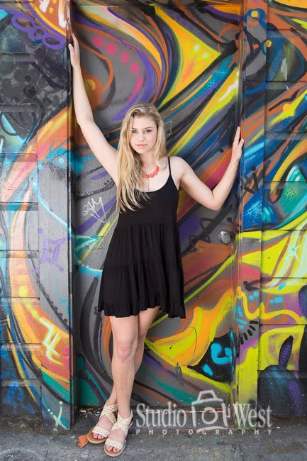 girl graffiti senior portraits