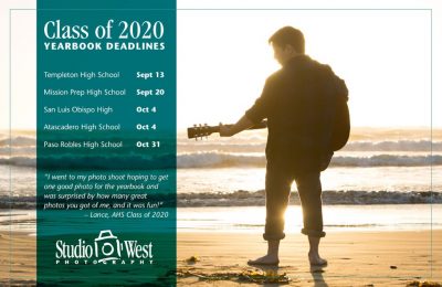 Senior Portrait Photography - Yearbook deadline - Class of 2022 - San Luis Obispo County Senior Portrait Photographer - Atascadero Photography Studio - Paso Robles Portrait Photography - Templeton High School Senior Portraits - Studio 101 West Photography