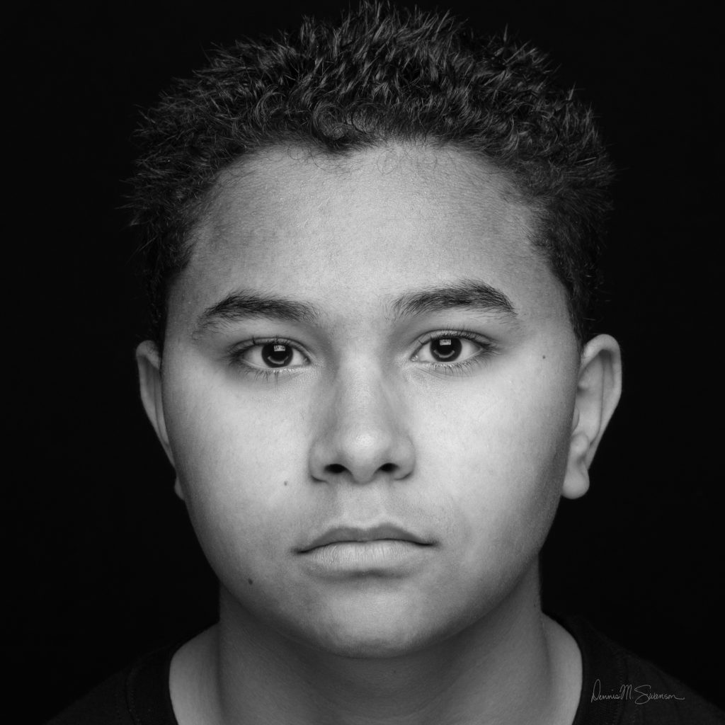 Close up Portrait - Teenage Portrait - Heart & Soul Photography - Age of Innocence - Black and White Fine Art Portrait - Children's Fine Art Portraits - Studio 101 West Photography