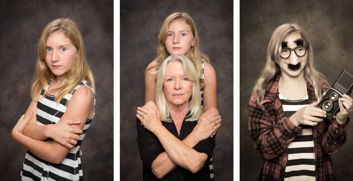 Cental Coast Unique Family Portrait - Grandma and Granddaughter Portrait - Studio 101 West Photography