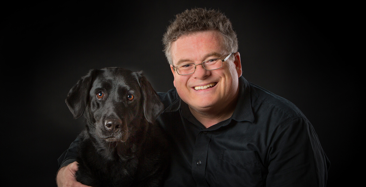 Atascadero Portrait Studio - Best Man and Dog Portrait - Studio 101 West Photography