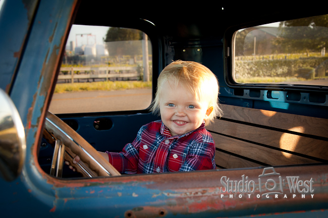 Childern portraits san luis obispo old truck portraits in san luis obispo vineyard