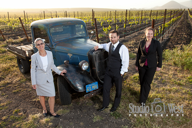 old truck business portraits in san luis obispo vineyard business portraits in san luis obispo vineyard