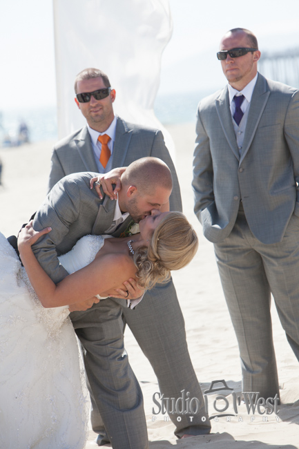 Pismo Beach Wedding Photographer The FIrst Kiss