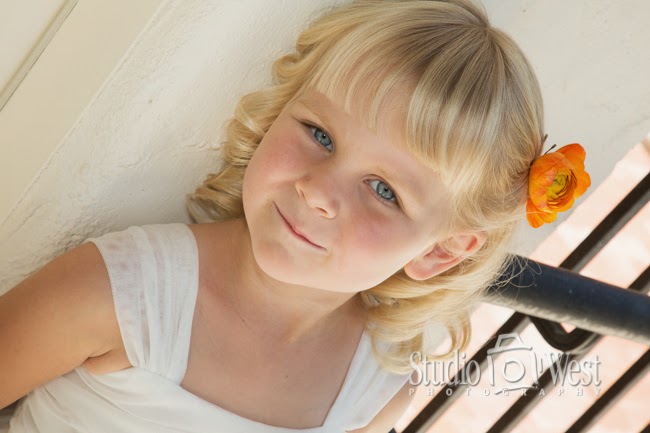 Portola Inn Wedding Photography Atascadero Flower girl in garden