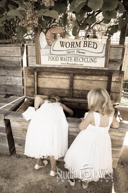 Portola Inn Gardens Worm Bed and flower girls