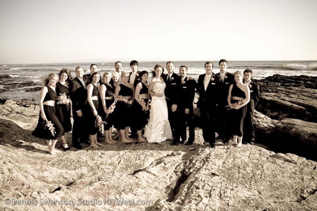 The Cliffs Resort - Bridal paty on beach - studio101west photography The Cliffs Resort - resort weddings - Central Coast Wedding Venues - California Beach Wedding Photographer - studio 101 west