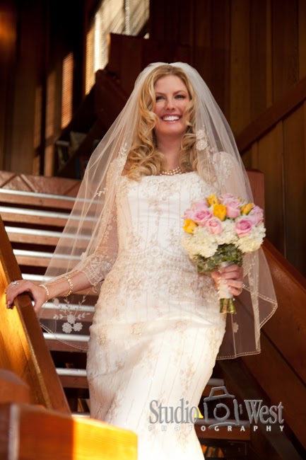 Firestone Winery - Bride coming down staircase - studio101west photography Firestone Vineyard - San Luis Obispo Wedding Photographer - Santa Barbara County Photographer - studio 101 west,