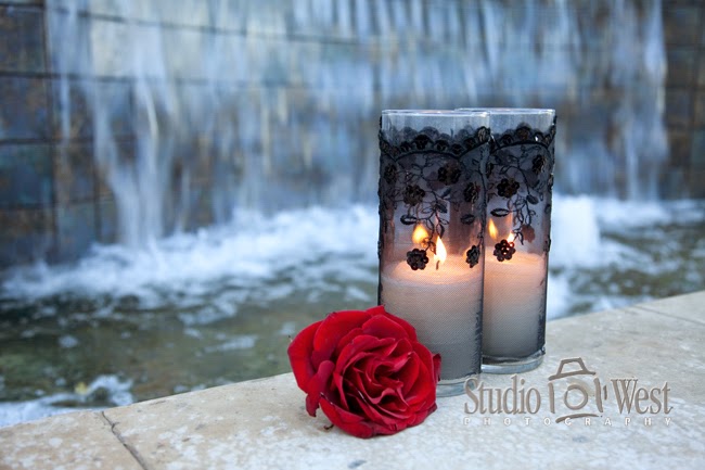Vina Robles Winery - Candles with flower - studio101west photography Vina Robles Winery - San Luis Obispo Wedding Photographer - Paso Robles Wedding Venue - studio 101 west