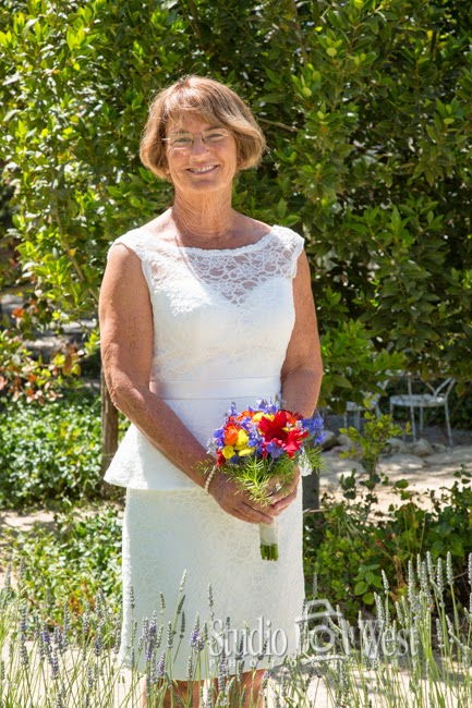 Bride in garden