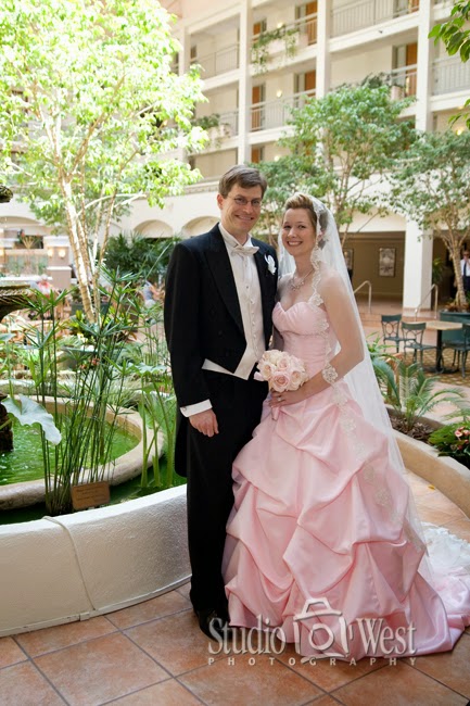 Embassy Suites Hotel - Bride in pink wedding dress - studio101west photography Embassy Suites Hotel - San Luis Obispo Wedding Photographer - Hotel Wedding Photographer - Studio 101 West Photography