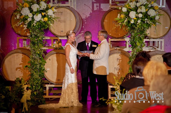 Robert Hall Winery - Ceremony with wine barrels - studio101west photography Robert Hall Winery - central coast wedding photographer - Paso Robles Wedding Photographer - Winery Wedding - studio 101 west
