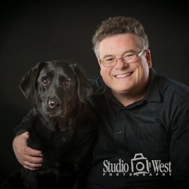 Low Key Portrait Black Lab on Black San Luis Obispo Studio Portrait Photographer - Studio 101 West Photography