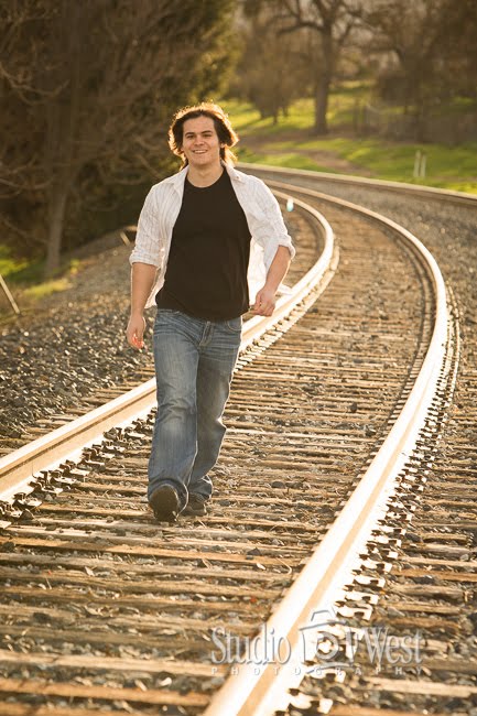 Senior Pictures on the Central Coast of CA Templeton, CA Senior Portrait Photographer - Rail Road Track Photos - Studio 101 West Photography