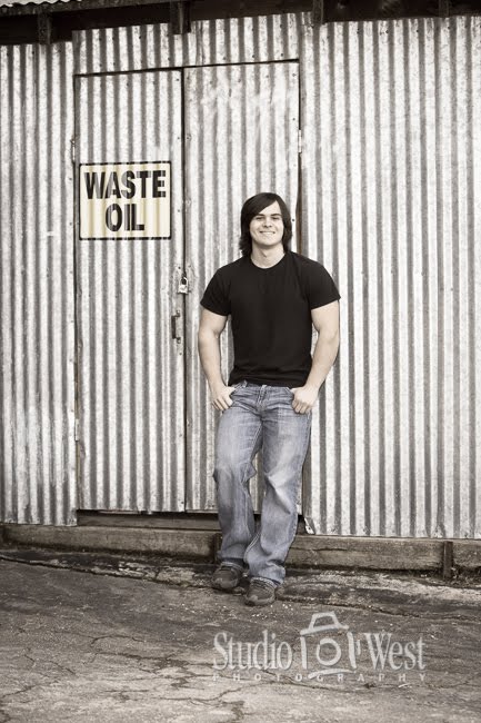 Senior Pictures on old Corrugated Metal Building Templeton Senior Portrait Photographer - Senior Pictures - Studio 101 West Photography