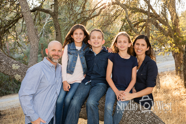 Family of five family portraits Atascadero portrait photography - family portrait photographer - Studio 101 West Photography