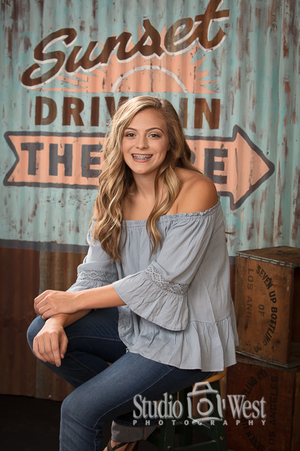 Senior Portrait Photography - Atascadero Senior Photographer San Luis Obispo Senior Portrait Photographer - Indoor Studio Session - Studio 101 West Photography