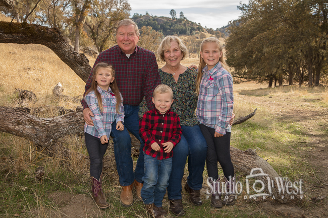 Outdoor Country Generational Family Portrait Paso Robles Ranch Family Portraits - Studio 101 West Photography