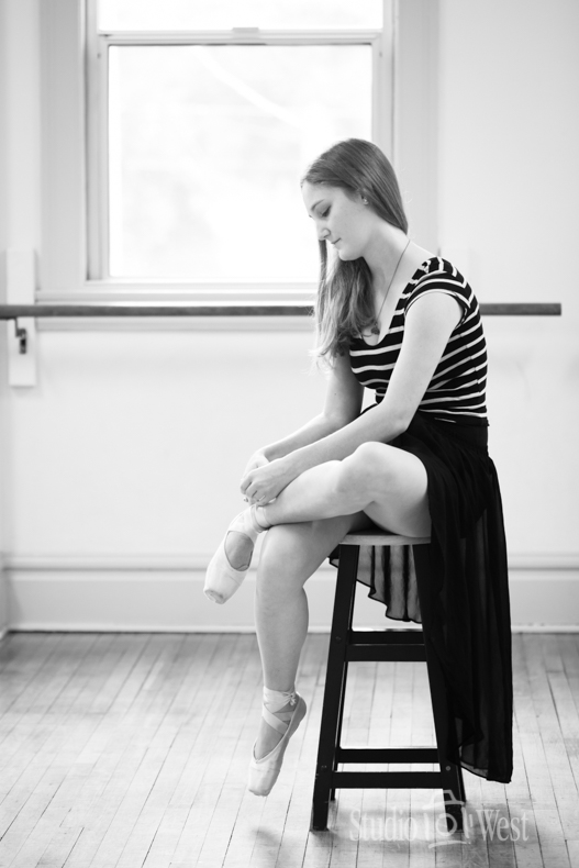 Ballet Dancer Senior Portrait High School Senior Girl Downtown Atascadero
