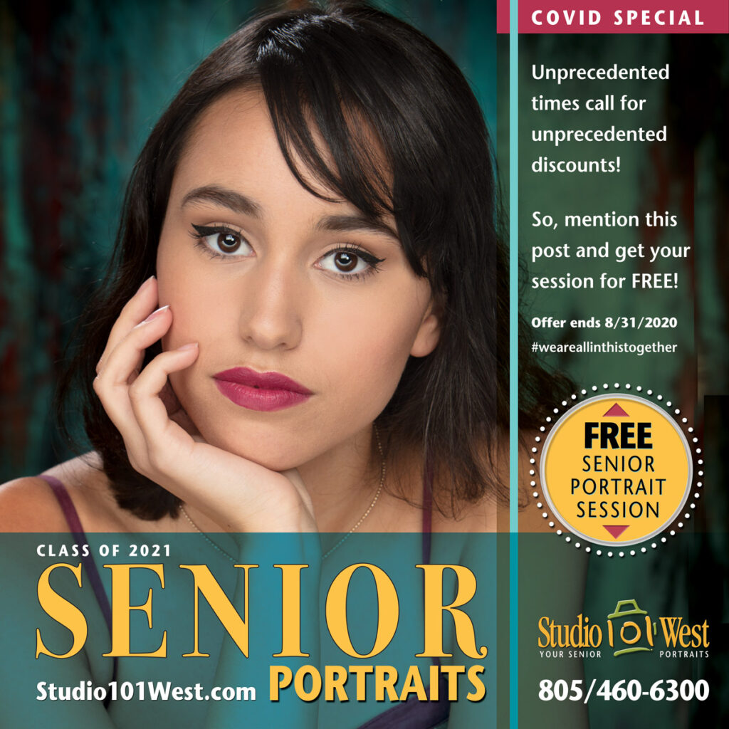 Studio 101 West Photography's Senior Portrait Session Fees are FREE for the Class of 2021! this year! Class of 2021 Senior Portrait - Portrait Photographer - Covid Special - Discount - Free Session - Studio 101 West Photography