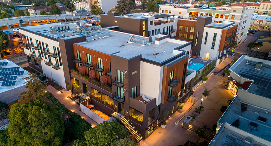 Architectural Photography - Drone Photography - Hotel San Luis Obispo - By Studio 101 West Photography Aerial Photography - Hotel San Luis Obispo - Drone Photography and Video - Professional Photography Services - Studio 101 West Photography - Architectural Photography